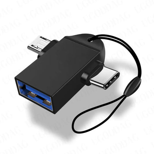 OTG Type C Adapter 2 in 1 Micro Usb to USB C Adapter Mobile Phone Flash Drive Reader Mouse Connector USB Cable Converter